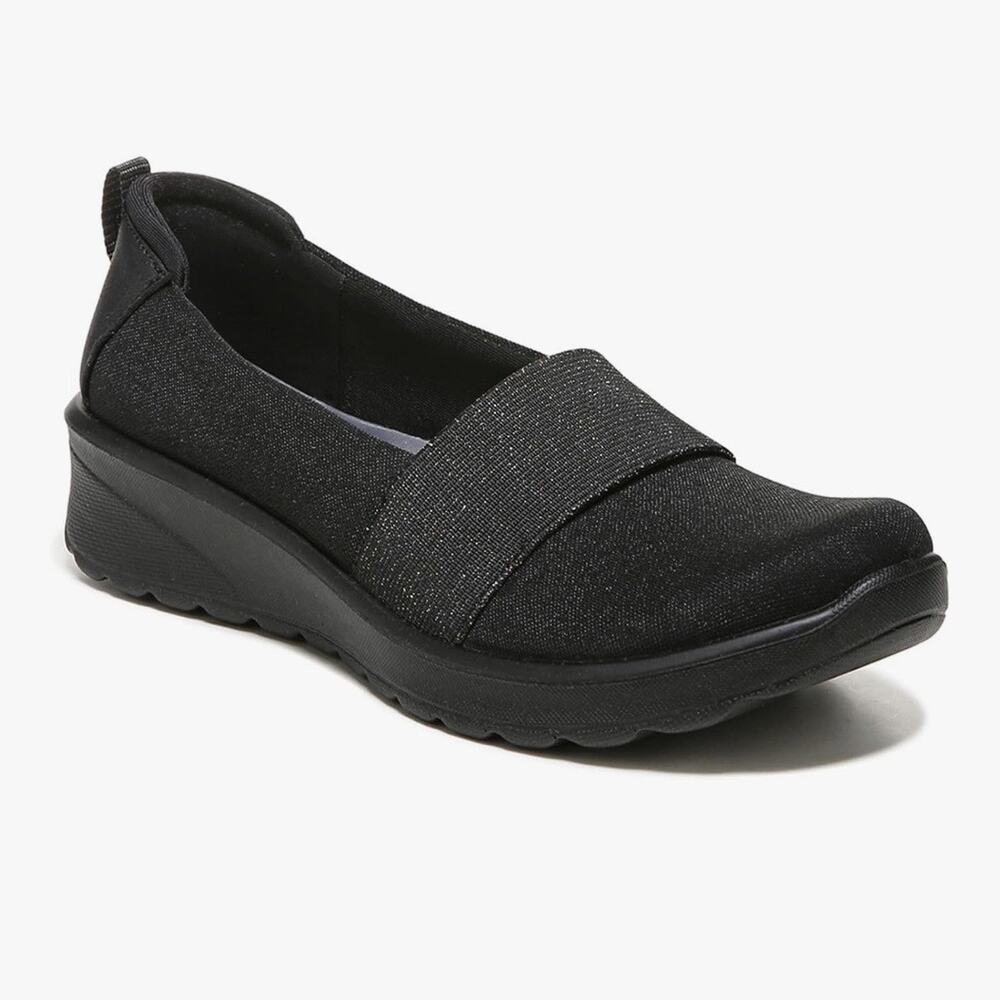 BZees Black Gracie Slip On Flats Sz 6.5 NIB